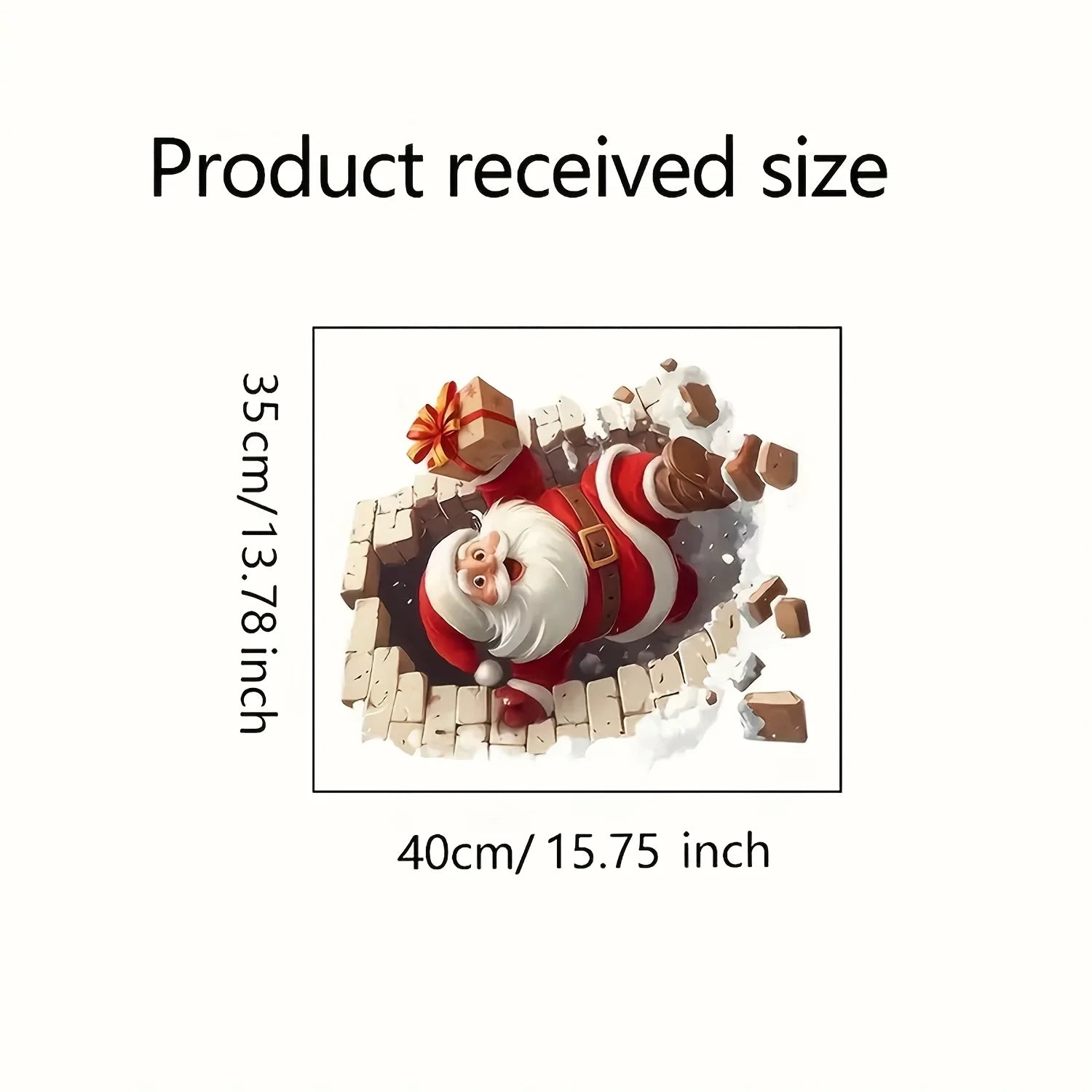 1pc Santa Claus Christmas Wall Decal