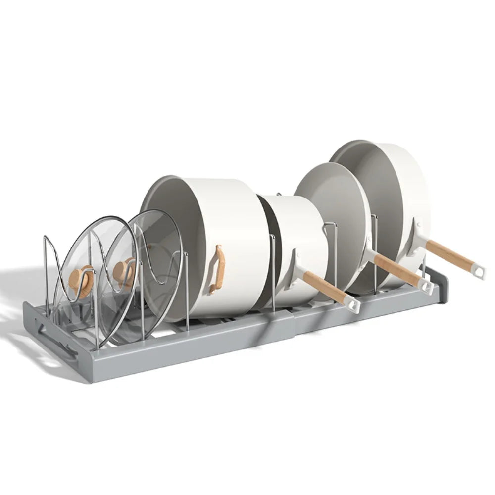 Kitchen utensil artifact pot storage rack