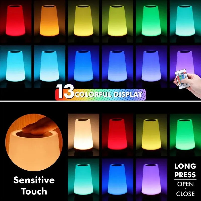 New Touch USB Rechargeable RGB Night Lamp