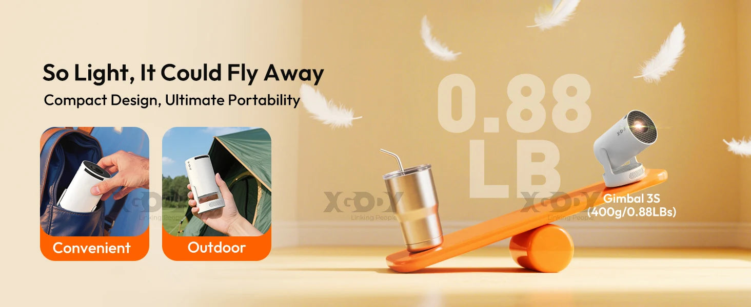 XGODY 4K/1080P LED Projector