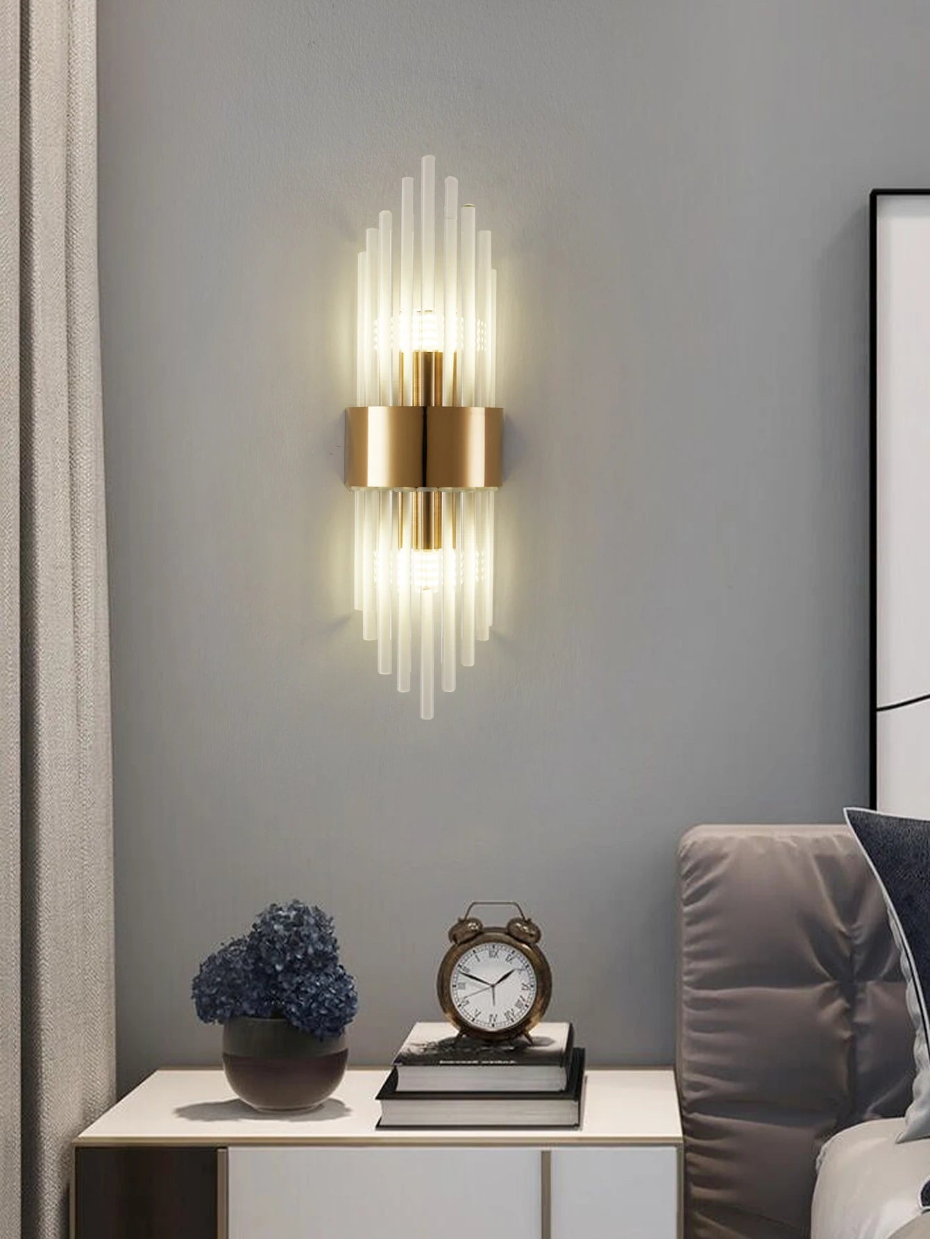 New Stainless Steel Crystal Wall Sconce Light