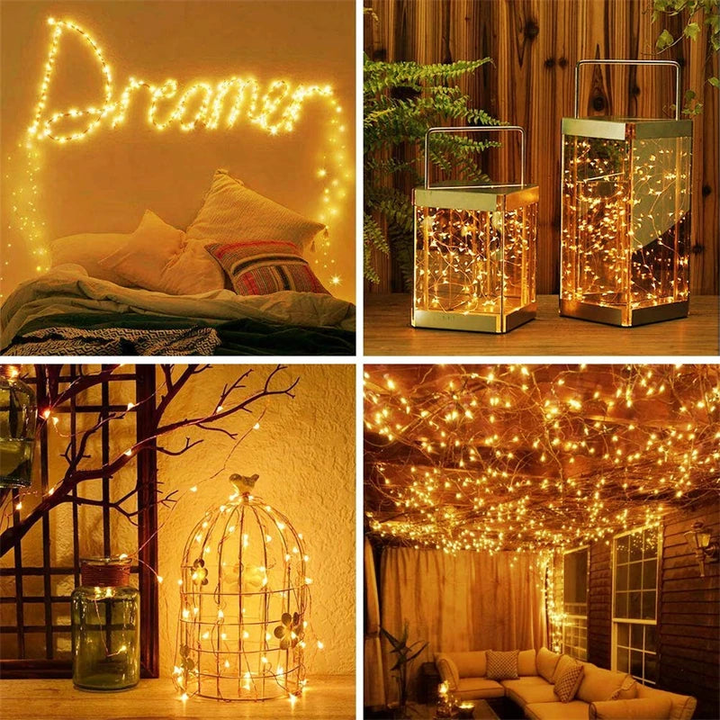 LED Solar Garden Fairy String Lights