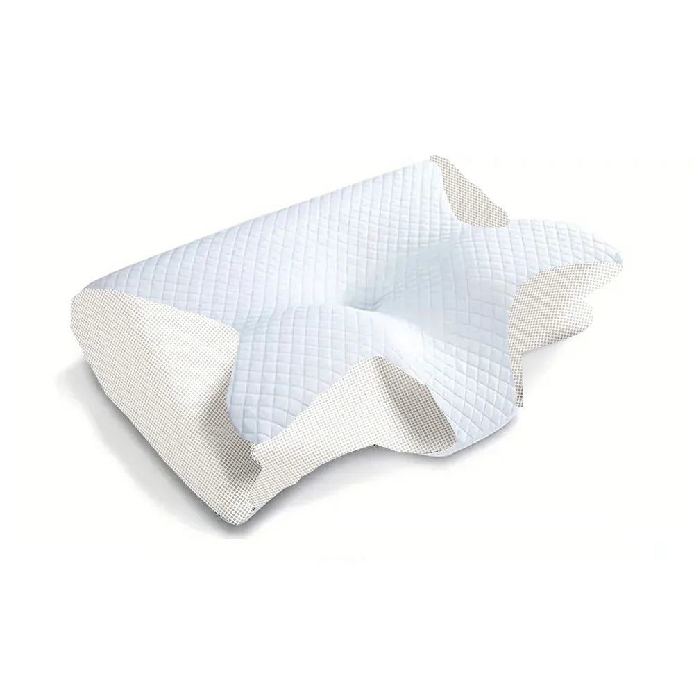 2-in-1 Ergonomic Memory Foam Cervical Pillow for Neck Pain Relief (Orthopedic Contour)