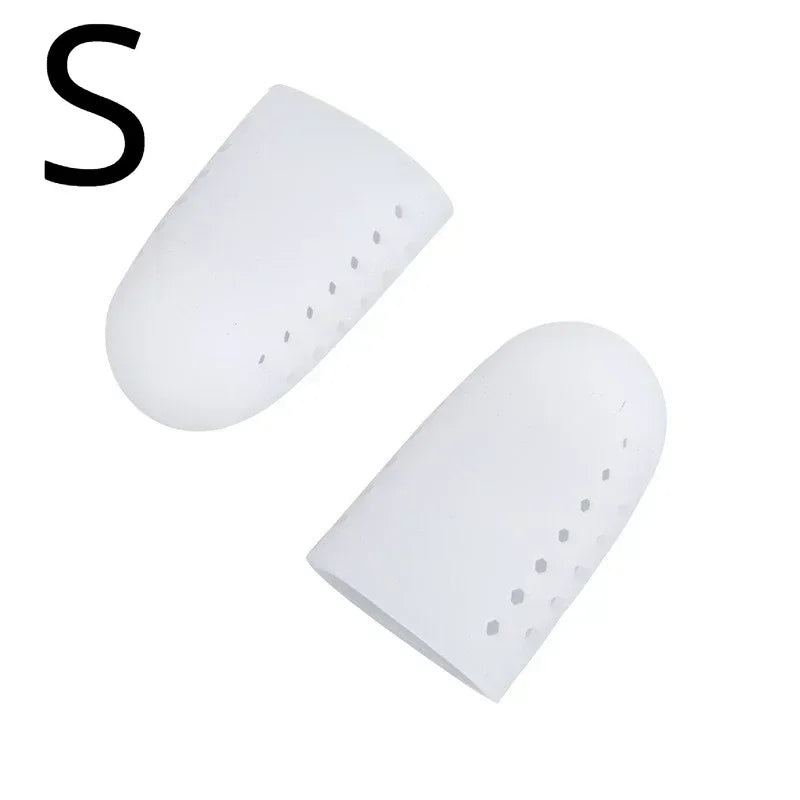 White Breathable Silicone Toe Protector Sleeves