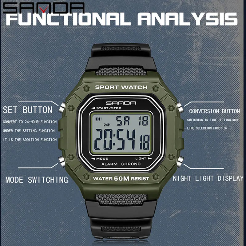 SANDA 2156 Men's Military Digital Watch