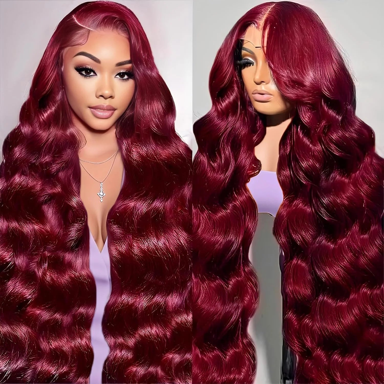 99J Burgundy Body Wave Lace Front Wig