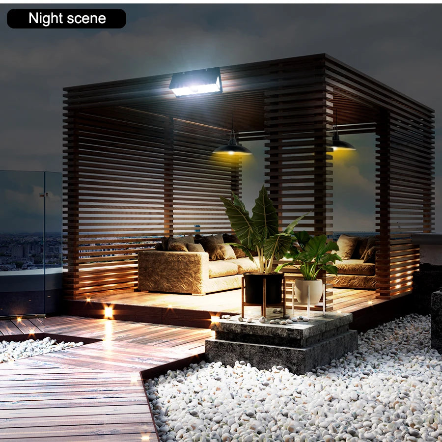 190LED Solar Motion Sensor Wall Lamp