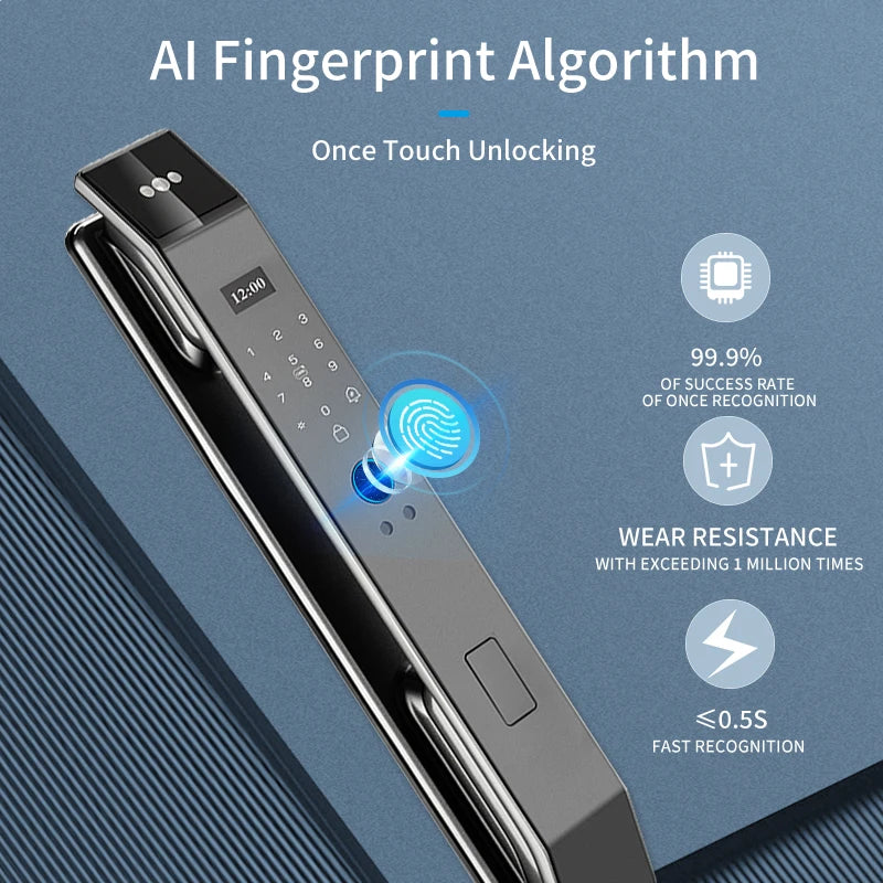 XSDTS Wifi Tuya APP Face Recognition Smart Door Lock