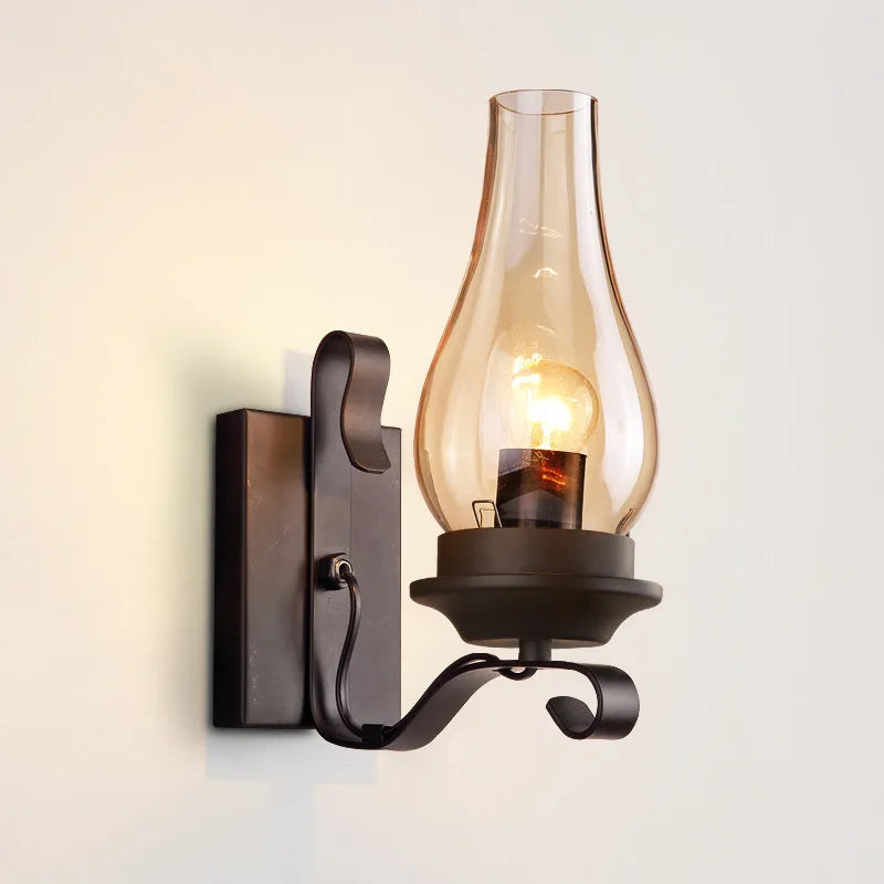 New Retro Industrial Iron Wall Lamp