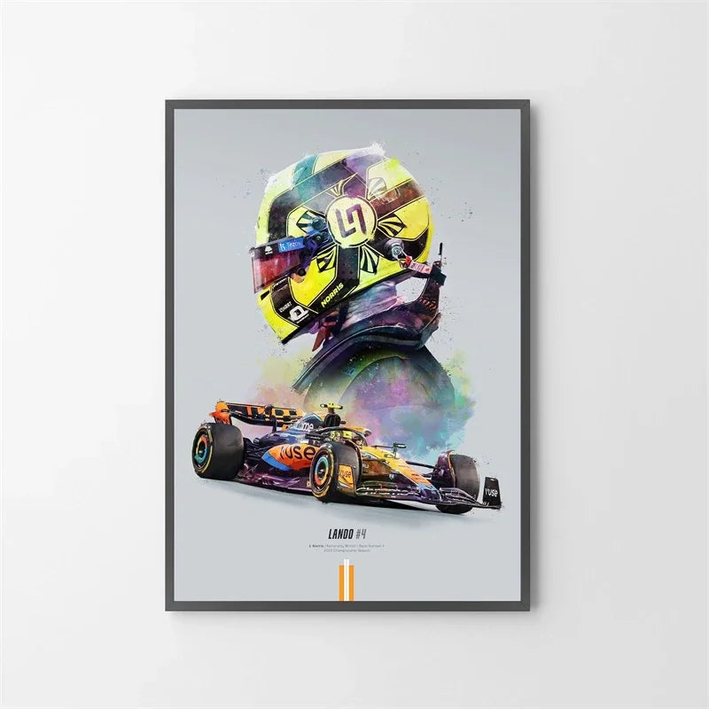 Watercolor F1 Grand Prix Racing Poster