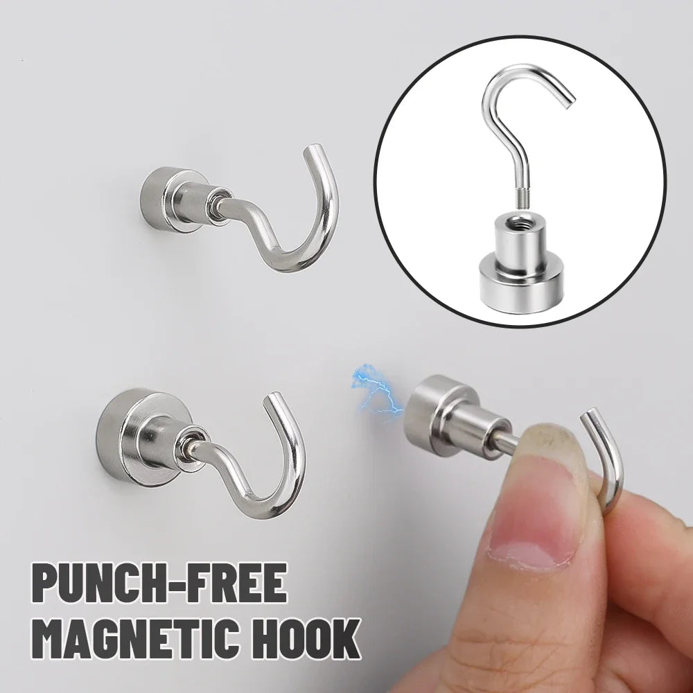1/10PCS Metal Strong Magnetic Hooks