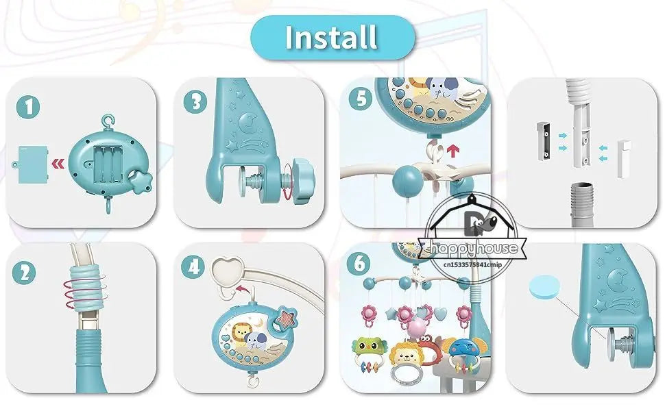 Musical Baby Crib Mobile with Projection