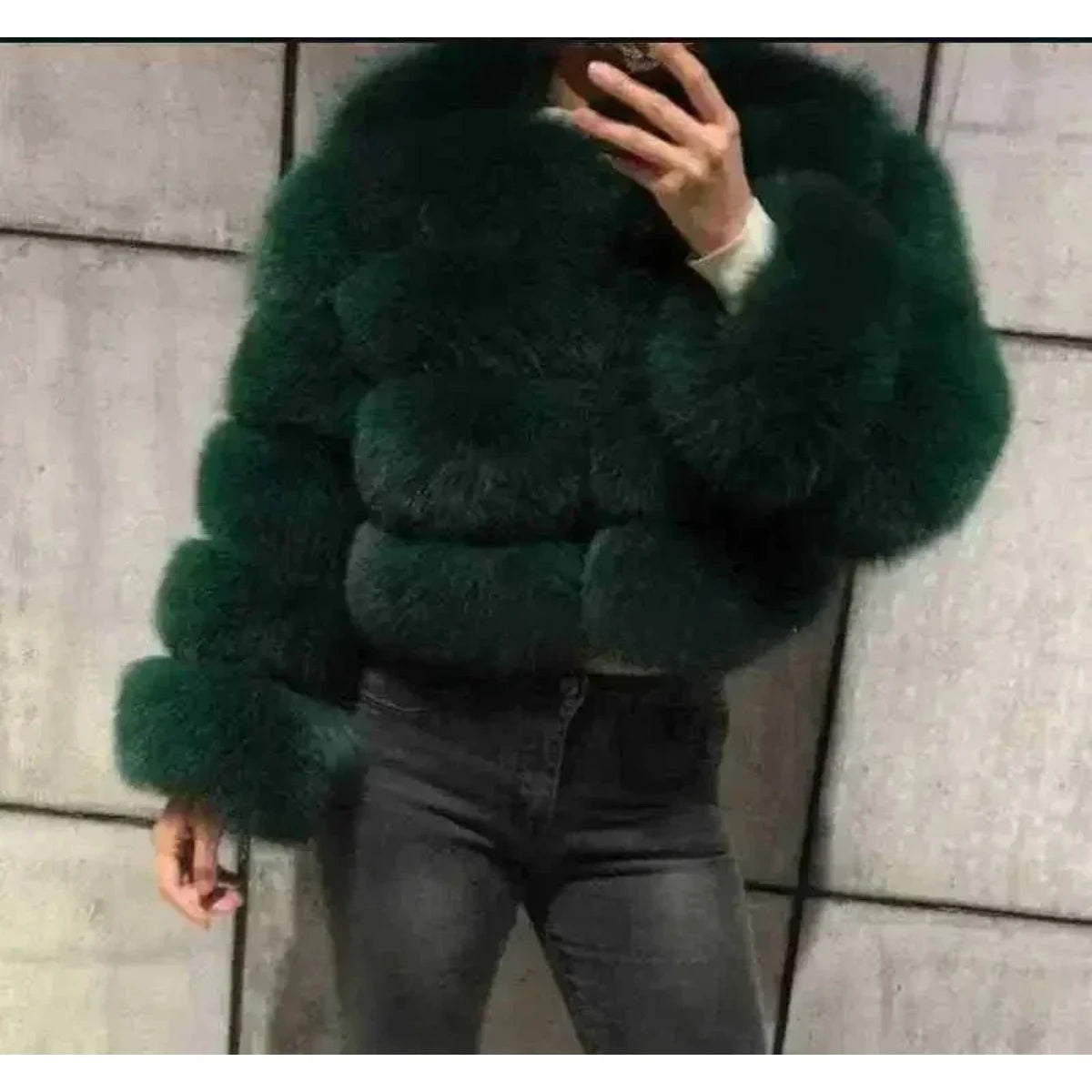 Women's Fashion faux fur coat