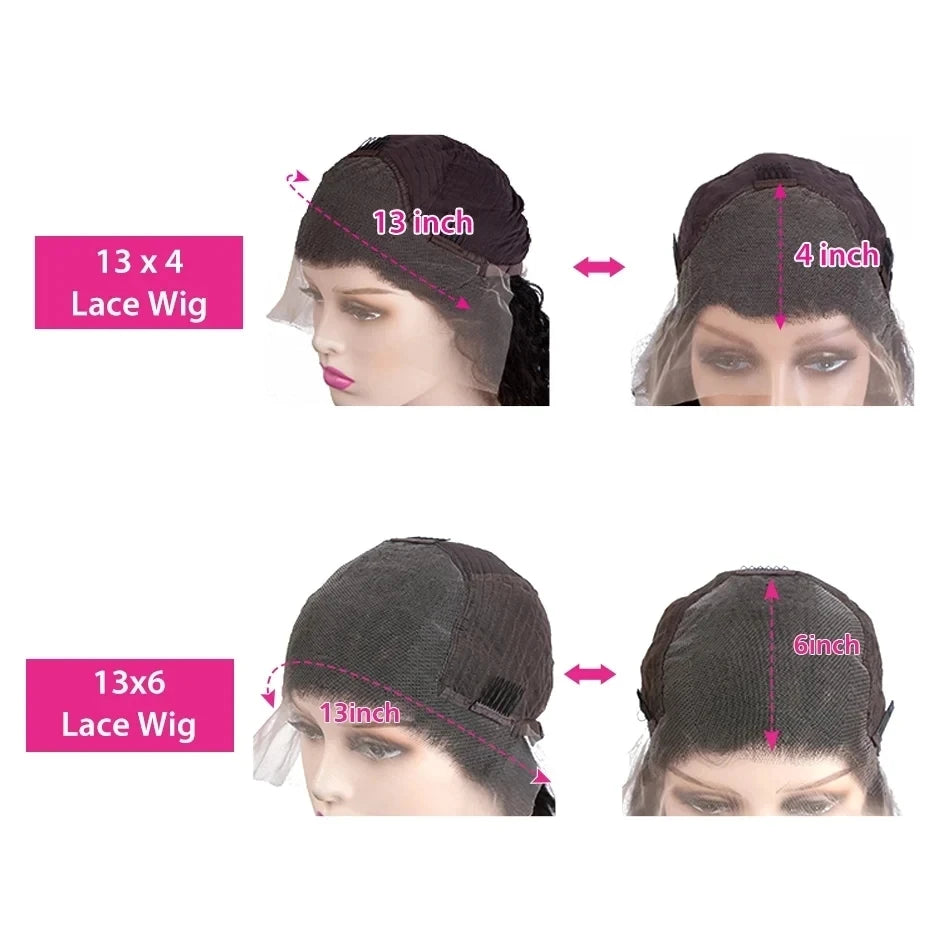 13x4 13x6 HD Transparent Full Frontal Lace Curly Brazilian Human Hair