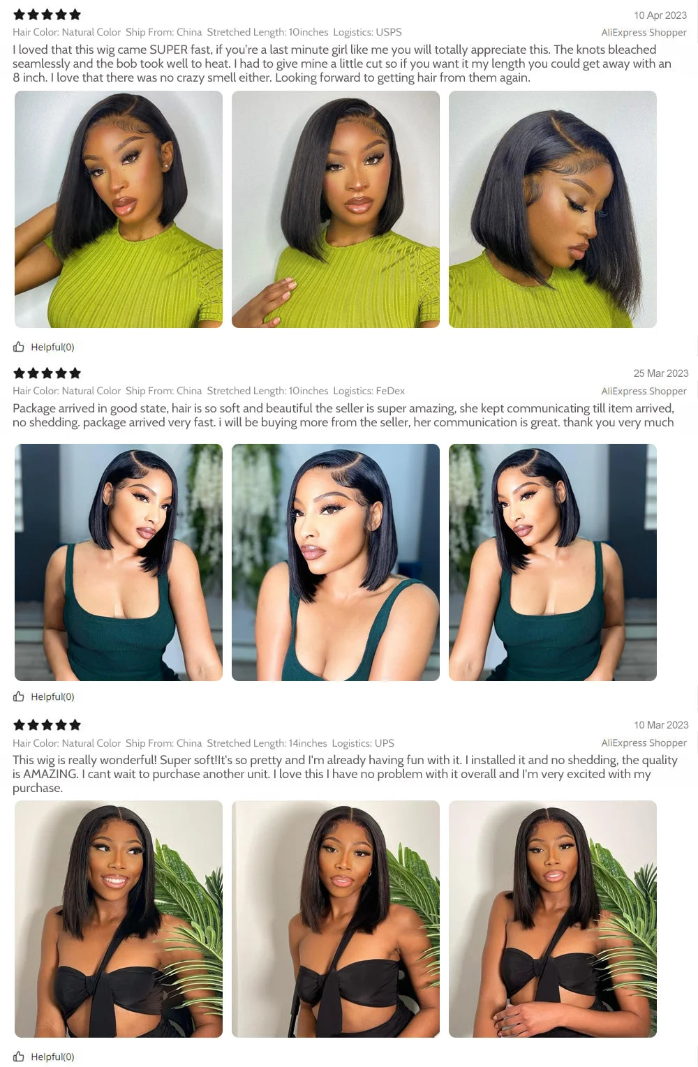 13x4 Lace Front Human Hair Short Bob Wig