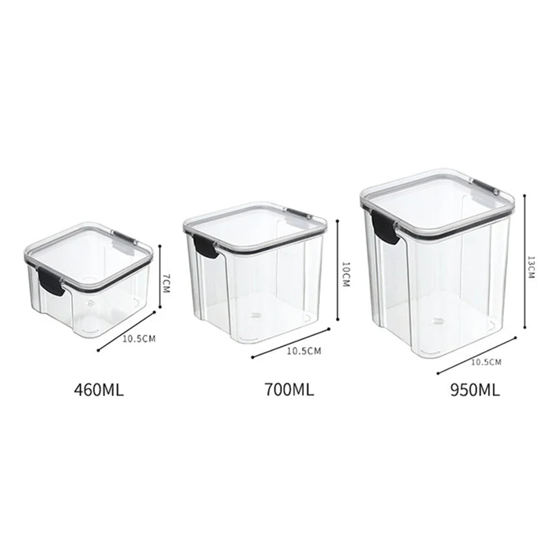 5-Piece Transparent Airtight Food Storage Jar Set