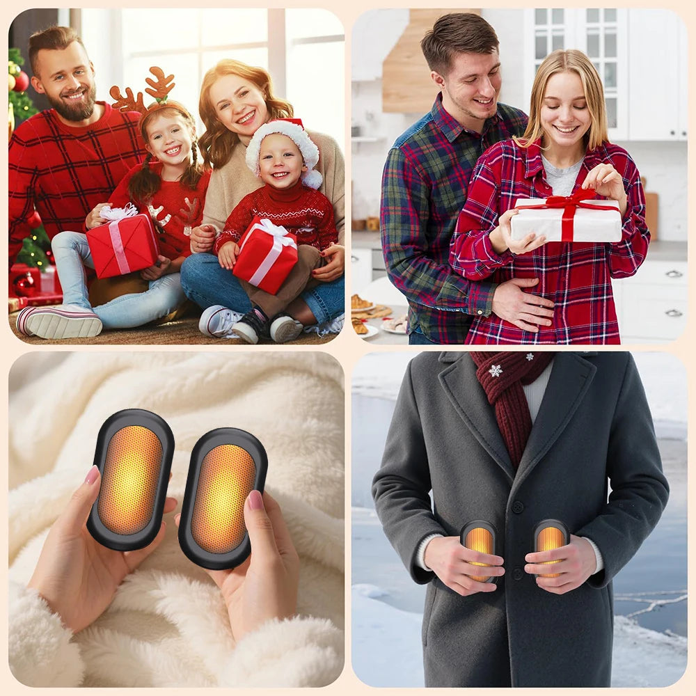 2-in-1 Magnetic Rechargeable Hand Warmer Set (Ergonomic & Portable Pocket Heater)