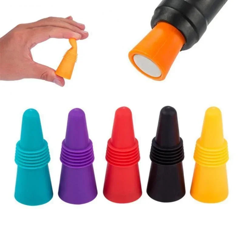 1PC Silicone Wine Beverage Bottle Cap Set