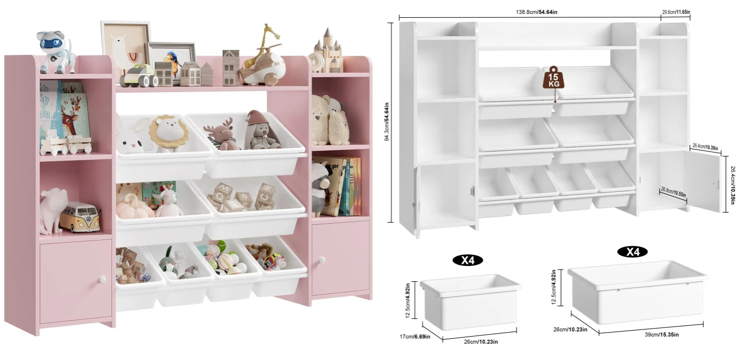 Getone Children's Bookcase & Toy Storage Unit