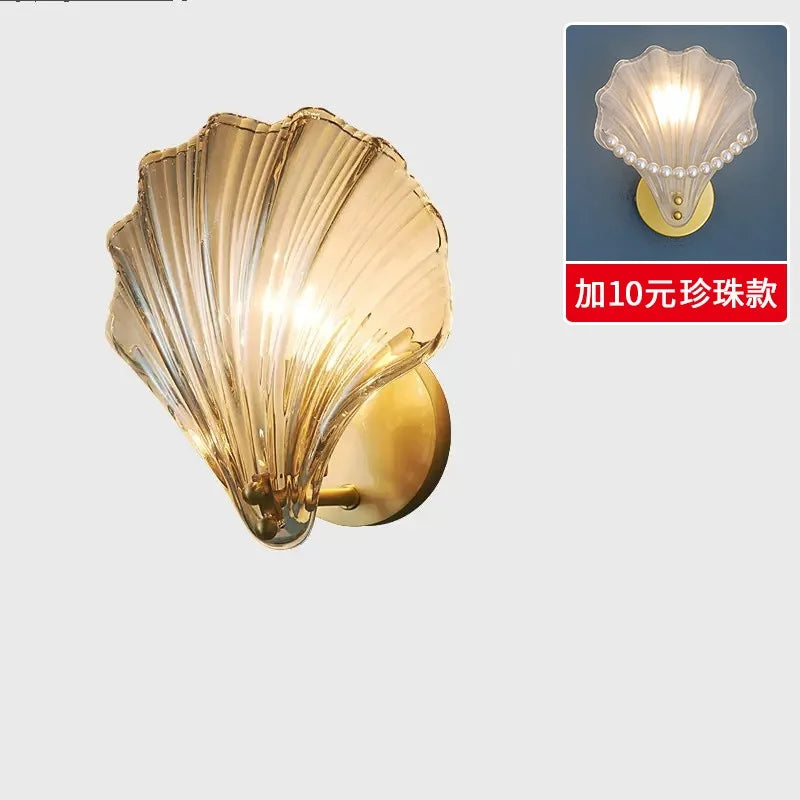 New Nordic Simple Glass Shell Wall Lamp