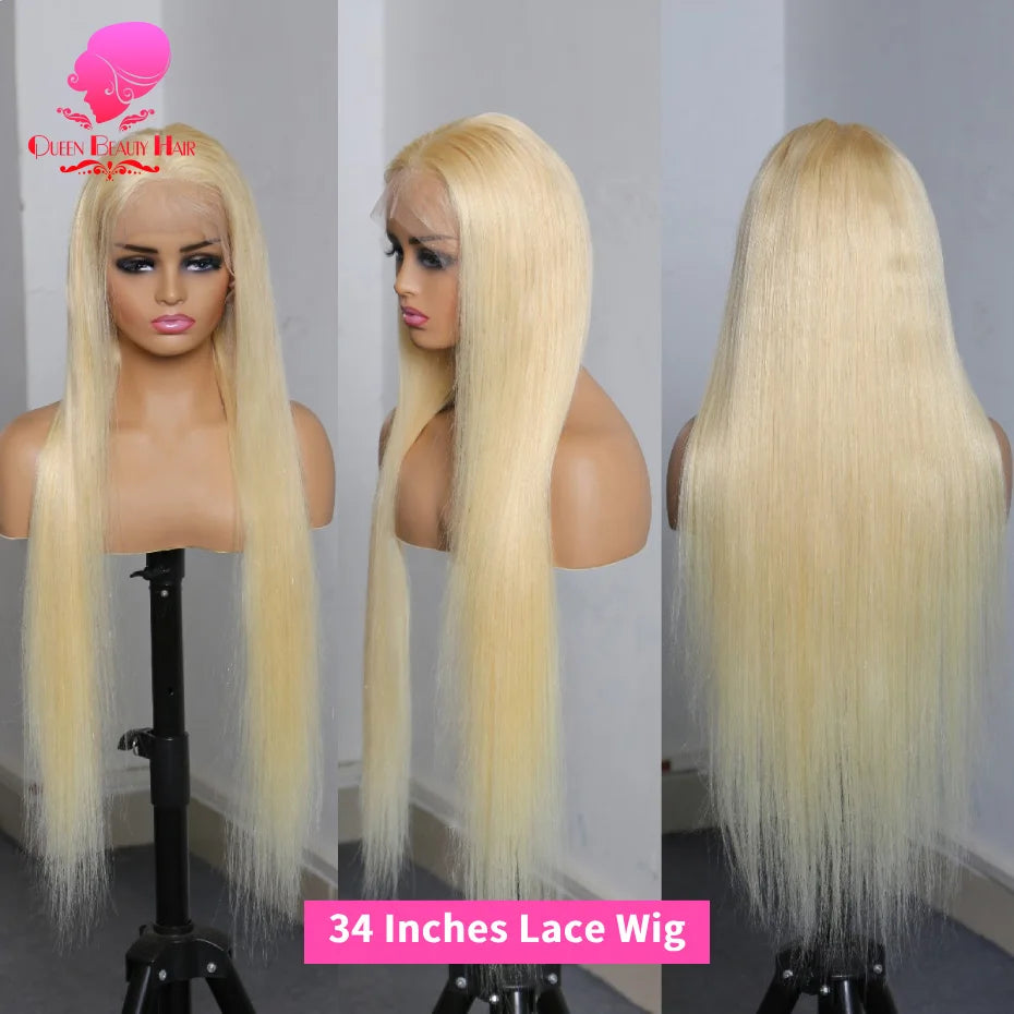 38 Inches 360 Lace Frontal Blonde 613 Wig