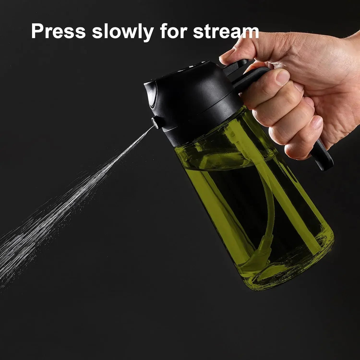 2-in-1 Light-Blocking Dark Glass Oil Sprayer & Pour Dispenser (500ml)