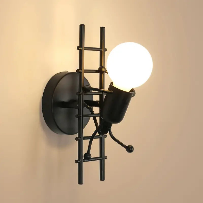 Man Wall Sconce Industrial Decor Lamp