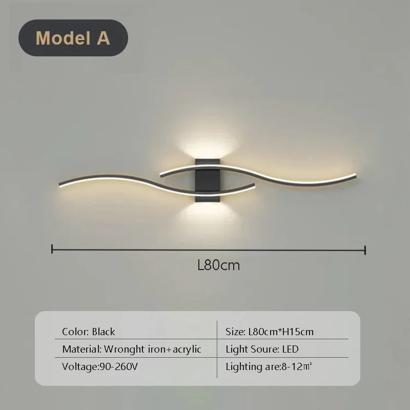 New Modern LED Strip Wall Lamp