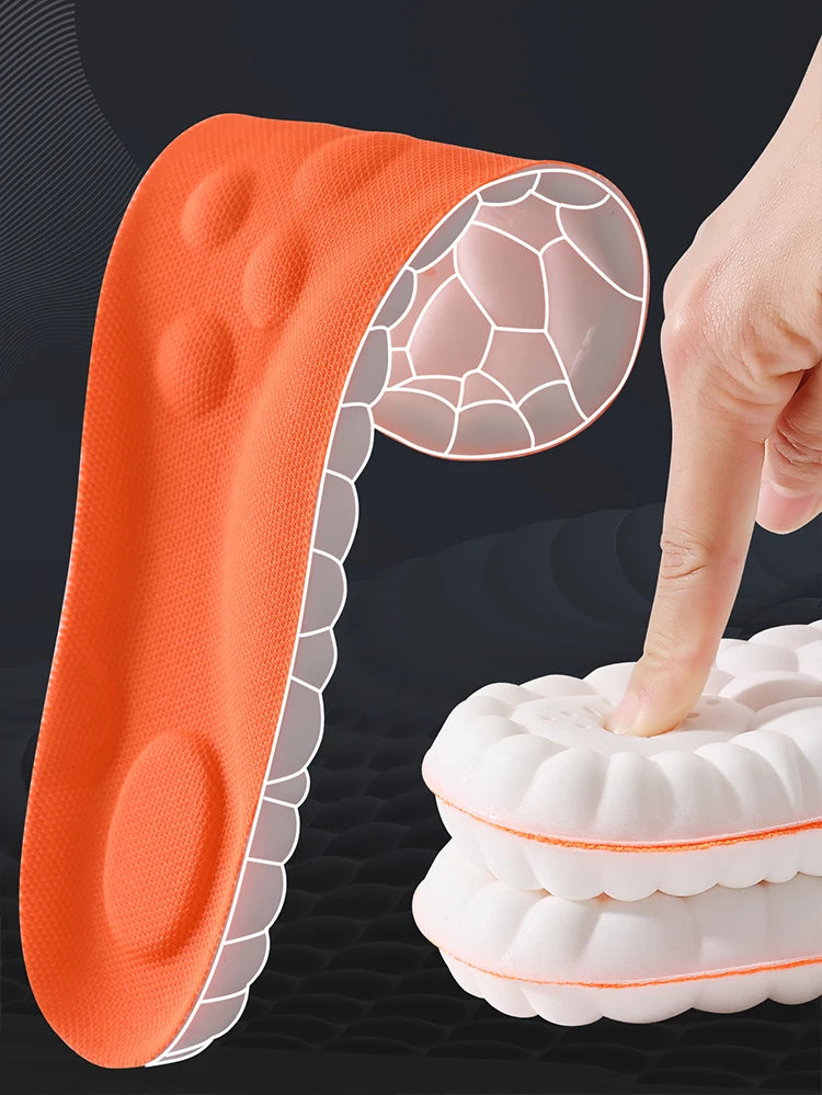 1/2/4 Pairs Latex Sport Insoles