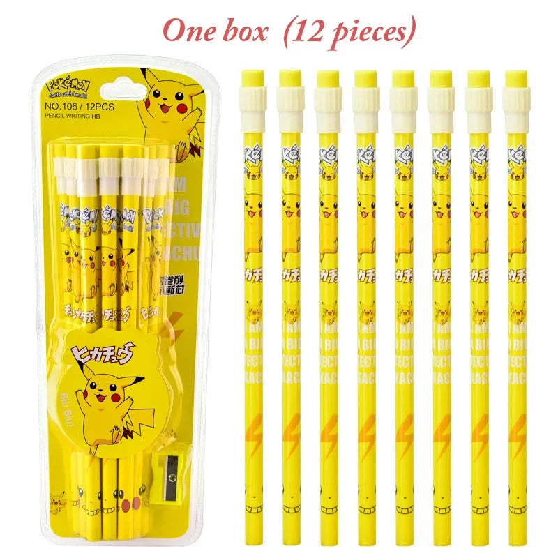 12pcs Pokémon Pikachu Pencil Set