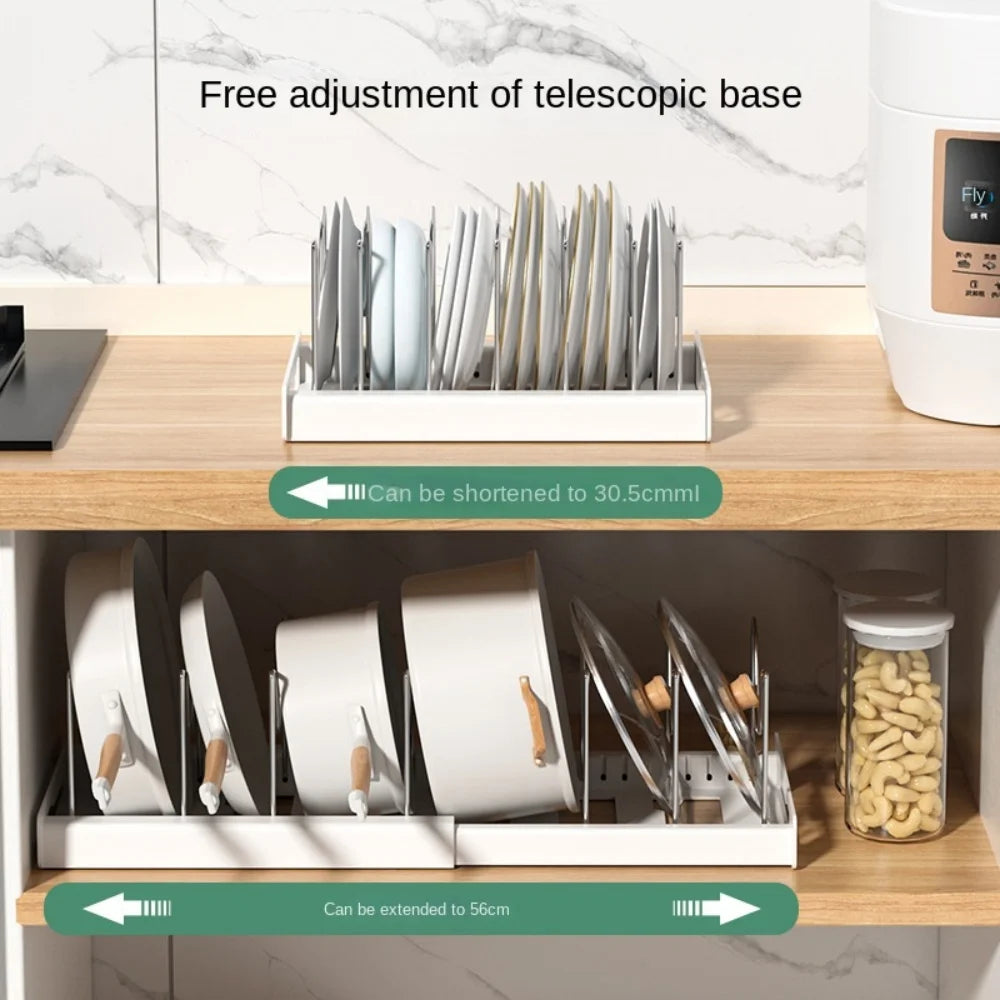 Kitchen utensil artifact pot storage rack