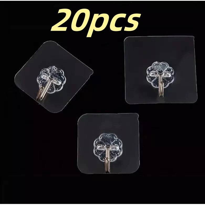 Transparent Heavy-Duty Adhesive Hook – Multi-Purpose Wall Hanger