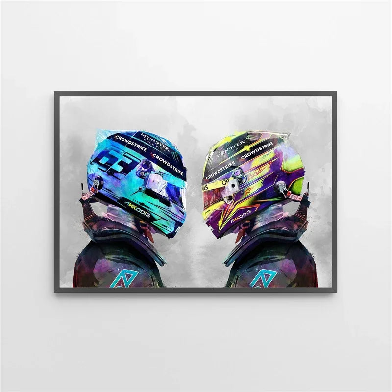 Watercolor F1 Grand Prix Racing Poster