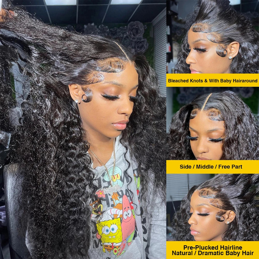 HD Transparent Deep Wave Frontal Wig