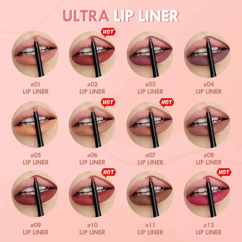 New Waterproof Matte Lipliner Pencil