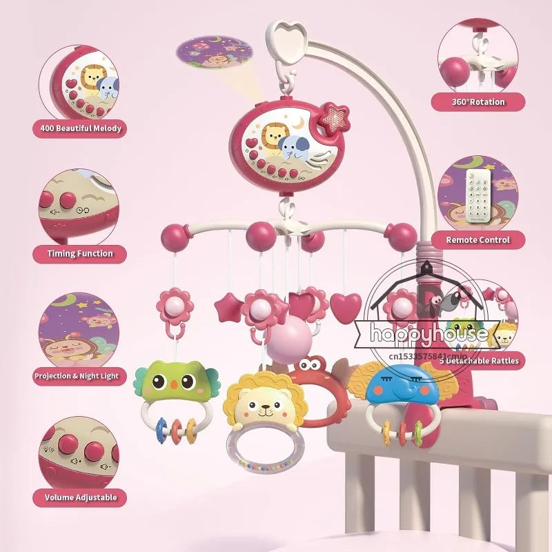Musical Baby Crib Mobile with Projection