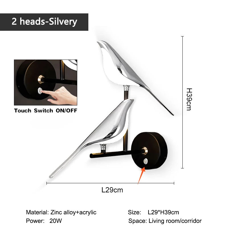 Nordic Touch Switch LED Wall Lamps