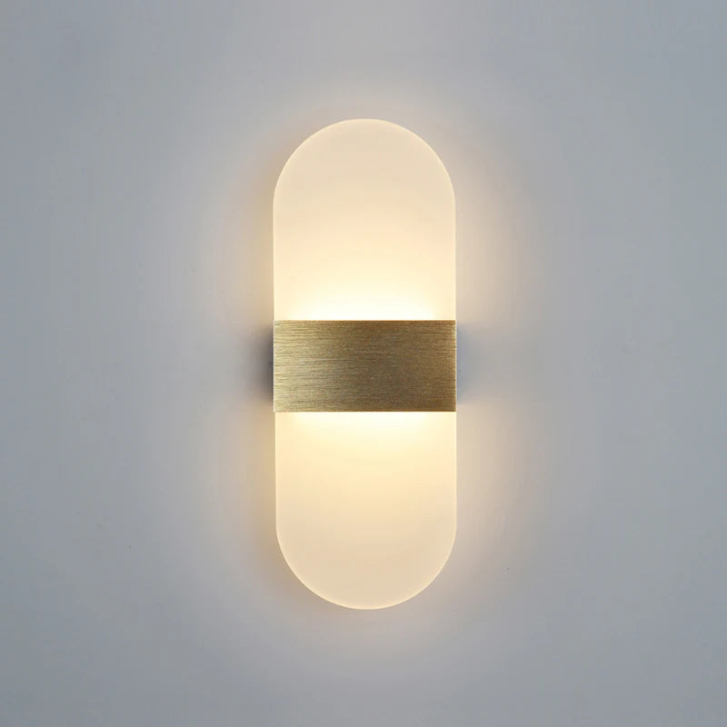 New bedside right-angle rounded wall lamp