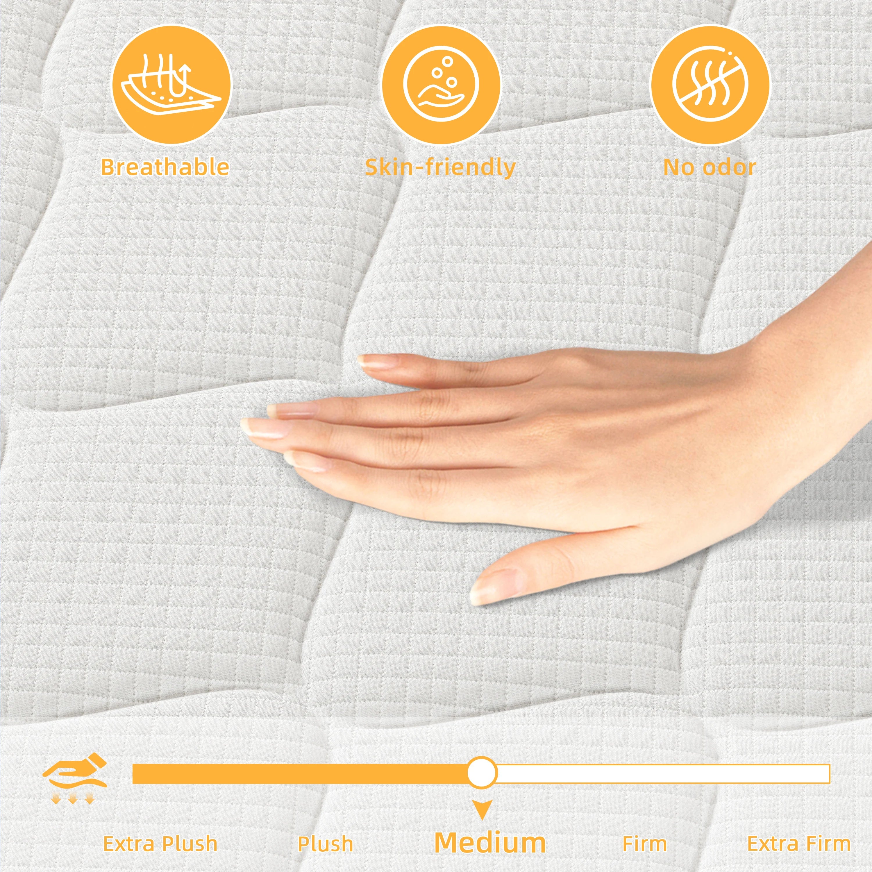 180x200x25cm Pocket Spring Mattress Memory Foam Bed