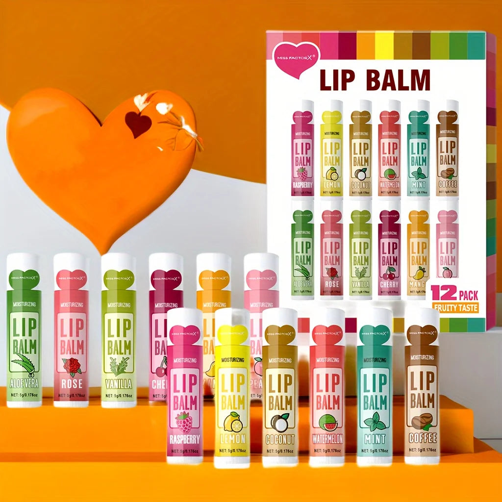 12 PCS/gift lip balm set