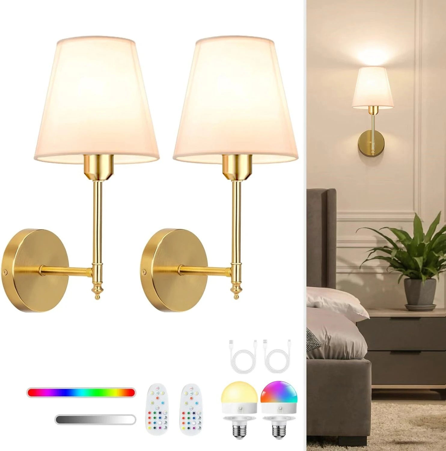 15 Colors Wireless Wall Lamp