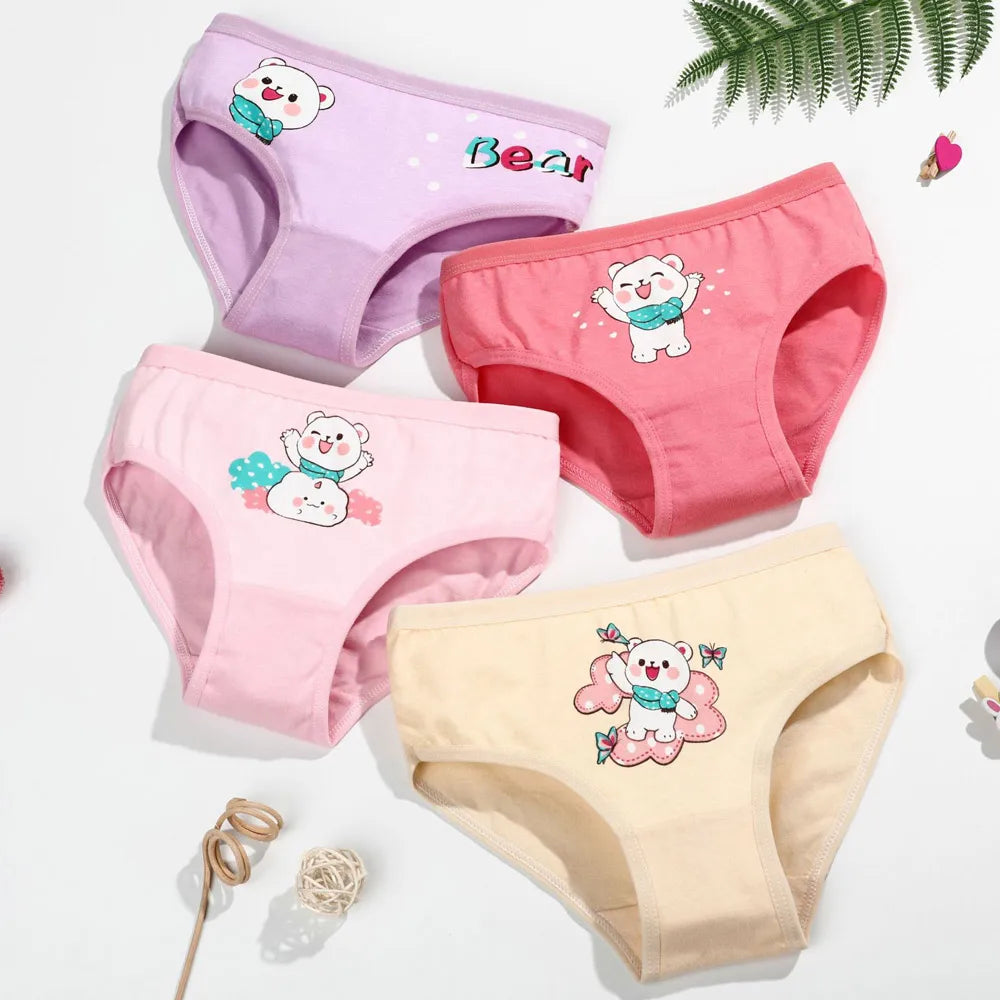 1/4/8/12 Pcs Children Girls Panties Sets