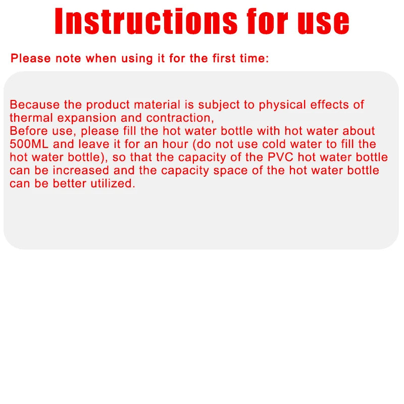 1000/2000Ml Hot Water Bottles Bag