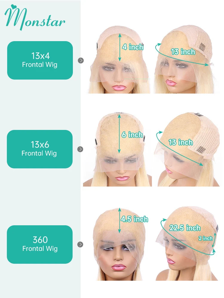 613 Honey Blonde HD Transparent Lace Wig