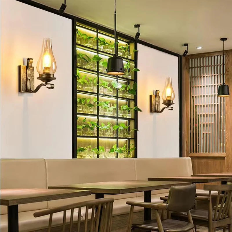 New Retro Industrial Iron Wall Lamp