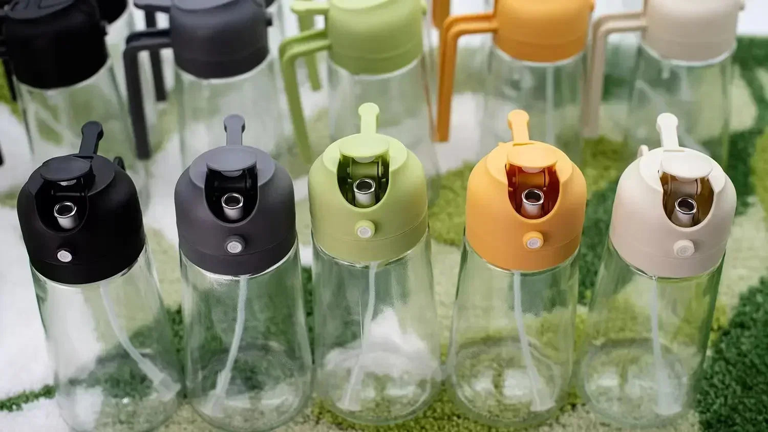 2-in-1 Light-Blocking Dark Glass Oil Sprayer & Pour Dispenser (500ml)