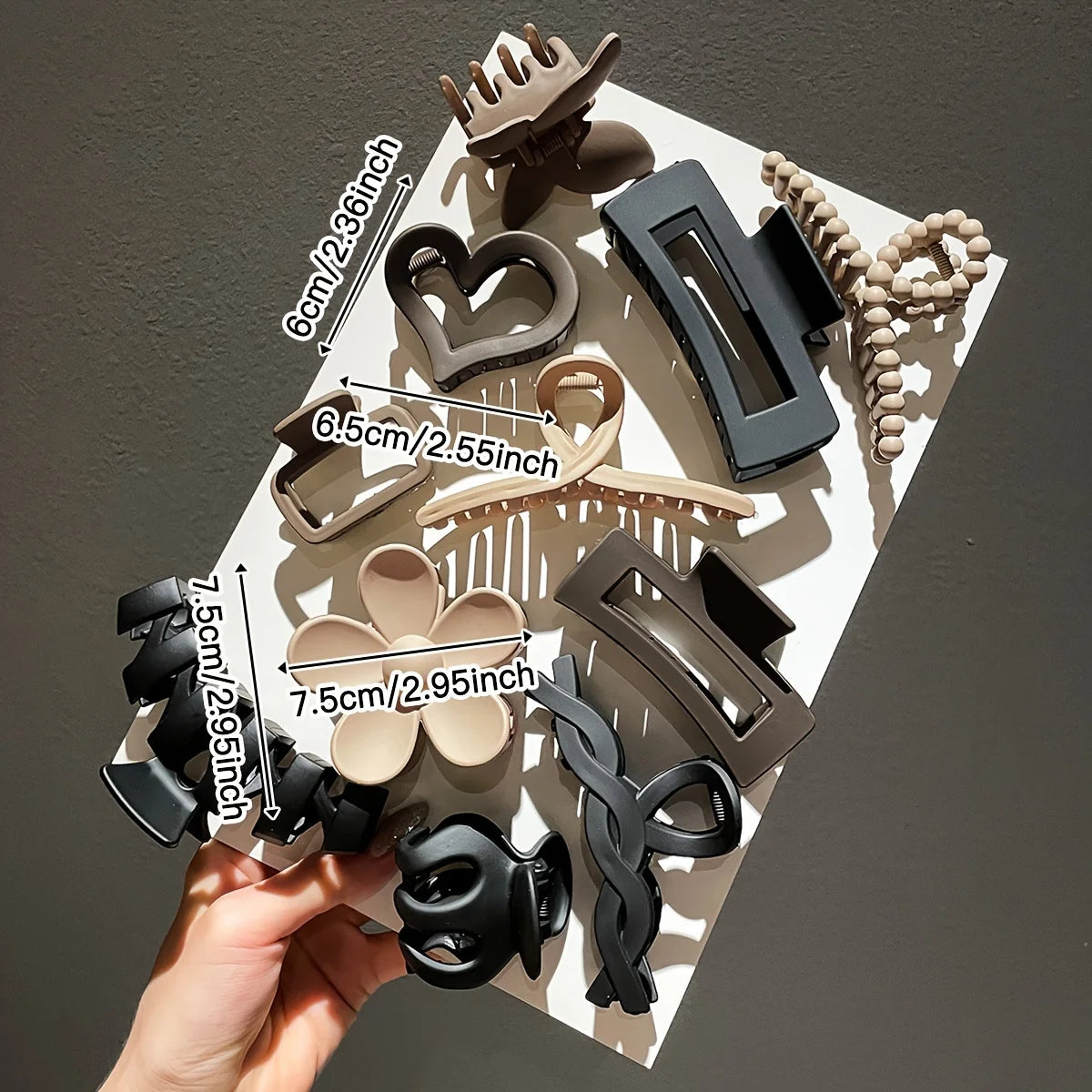 11pcs Women's High-end Frosted Clip Set