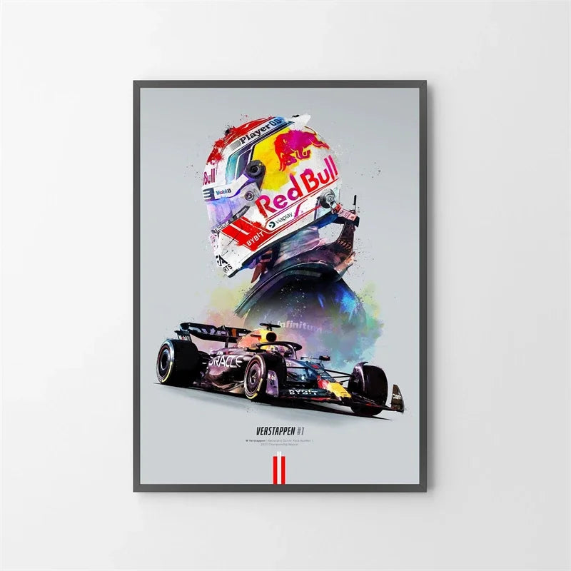 Watercolor F1 Grand Prix Racing Poster
