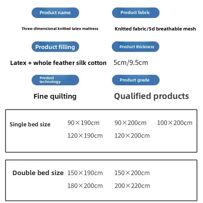 180x200cm Student Mattress Topper Beds
