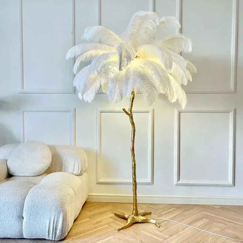 New Nordic Ostrich Feather Floor Lamp